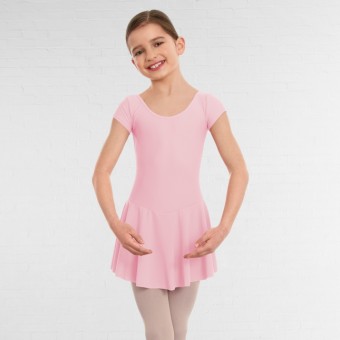 1st Position - Maillot Maddy de manga larga con falda (Nylon mate) (Light Pink)