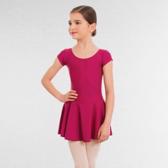 1st Position - Maillot Maddy de manga larga con falda (Nylon mate) (Rose)