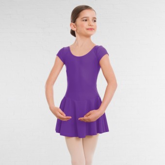 1st Position - Maillot Maddy de manga larga con falda (Nylon mate) (Violet)