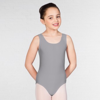 1st Position Vest Leotard (Matt Nylon) (Grey)