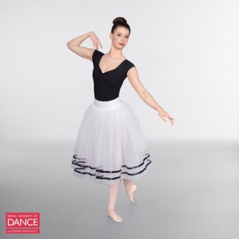 RAD-genehmigtes romantisches Tutu Rock mit Bändern (White/Black)
