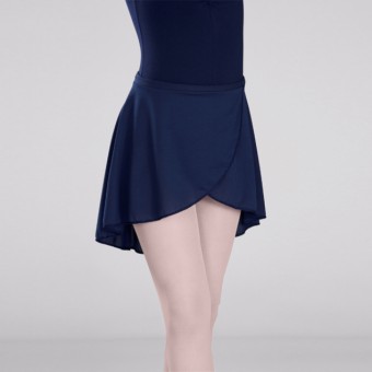 Roch Valley Wrapover Polycrepe Skirt (Navy Blue)
