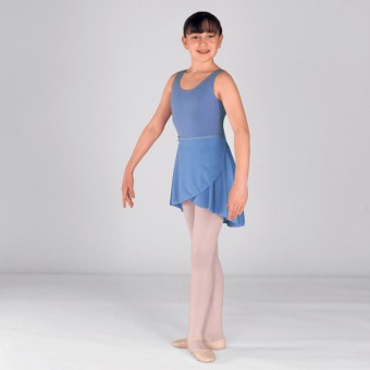 Roch Valley Wrapover Polycrepe Skirt (Sky Blue)