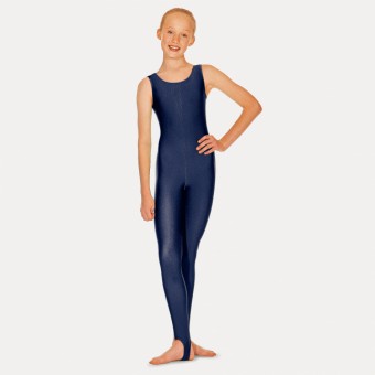 Roch Valley Nylon Lycra Sleeveless Stirrup Catsuit (Navy Blue)