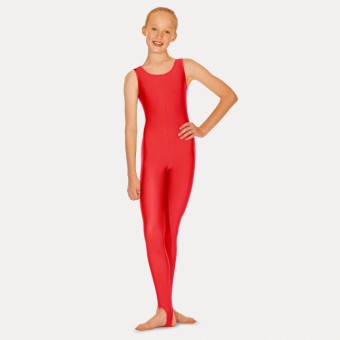 Roch Valley Nylon Lycra Sleeveless Stirrup Catsuit (Red)