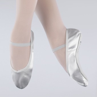 1st Position Satin Ballet Shoes (White)