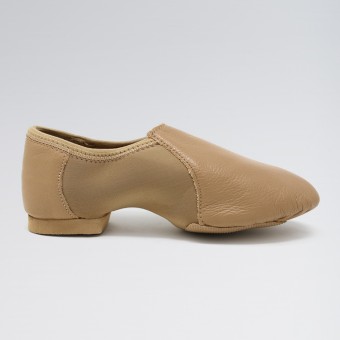 So Danca Leder Jazz Schuh mit Neopren Bogen und Gummi Split Sohle (Caramel)