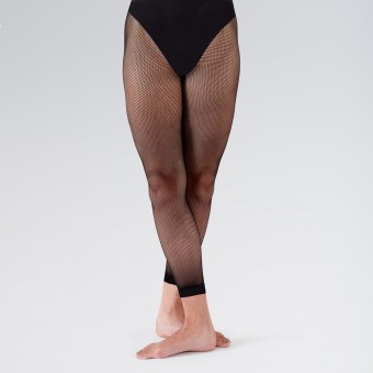 Silky Dance Fishnet Footless Tights (Black)