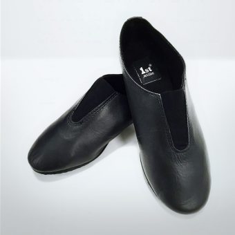 1st Position Leather Jazz Front Gusset Elasticated Shoes
