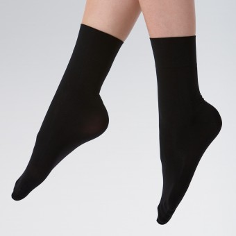 Silky Super Soft Ballet Sock (Black)
