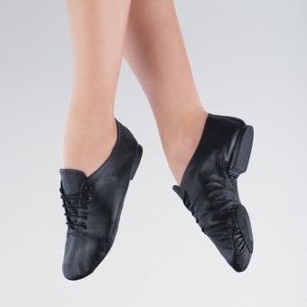 1st Position Split Sole Jazz Shoes (Black)