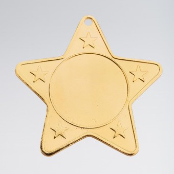 Star Shaped Medal (Takes 2.5cm centre)  Gold