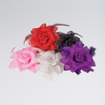 Rose On Elastic White