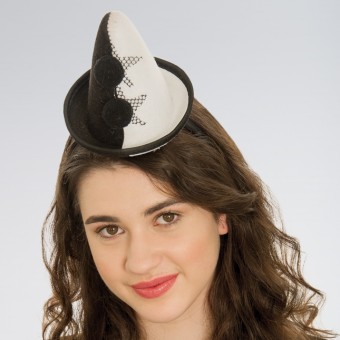 Mini Pierrot Clown Hat On Band