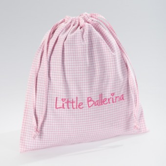 Little Ballerina Large Gingham Bag Pink