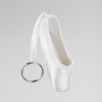 White Pointe Shoe Keyring