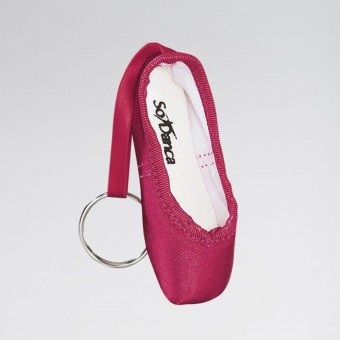 Burgundy Pointe Shoe Keyring
