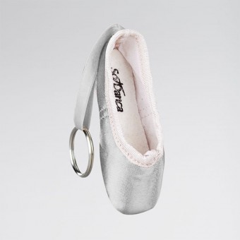 Silver Pointe Shoe Keyring