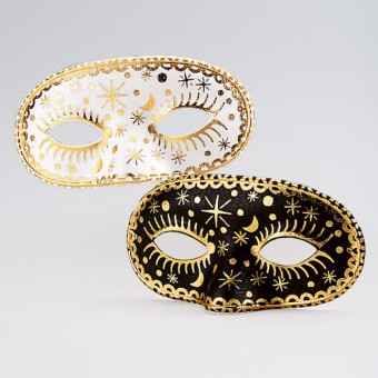 White/gold Face Mask