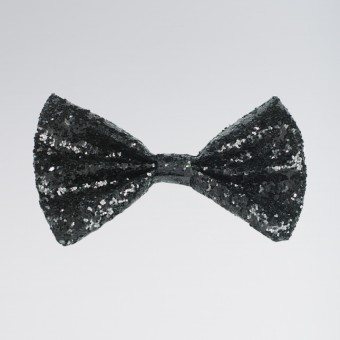 Glitter Bow Tie Black