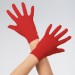 Childs Short Satin Gloves Red